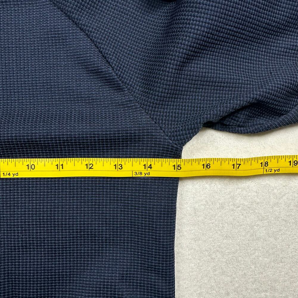 Aerie OFFLINE Cropped Long Sleeve Top Blue Waffle Knit Women’s Medium - Picture 3 of 7